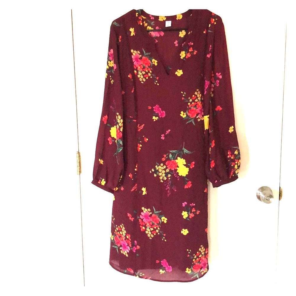 2x plus size old navy long sleeve floral dress